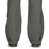 Salopette impermeabile Simms Vapor Elite Bib Gunmetal a 3 strati per pesca a mosca, leggera, traspirante e resistente alle intemperie