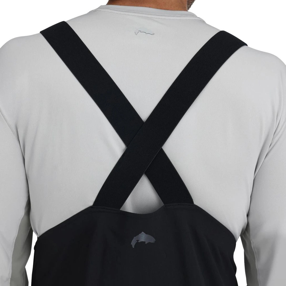 Salopette impermeabile Simms Vapor Elite Bib Gunmetal a 3 strati per pesca a mosca, leggera, traspirante e resistente alle intemperie