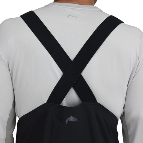 Salopette impermeabile Simms Vapor Elite Bib Gunmetal a 3 strati per pesca a mosca, leggera, traspirante e resistente alle intemperie