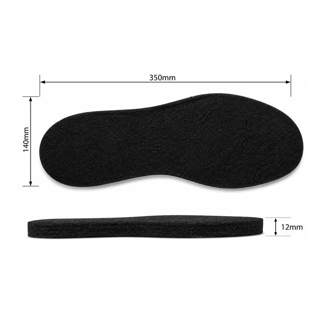 Suole in feltro nero - taglia unica