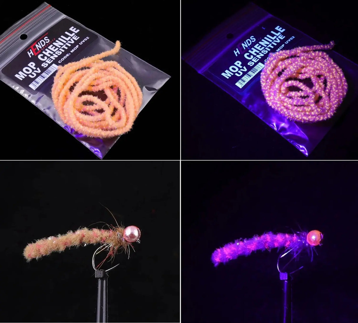 Mop Chenille UV Sensitive 3 mm - Flies