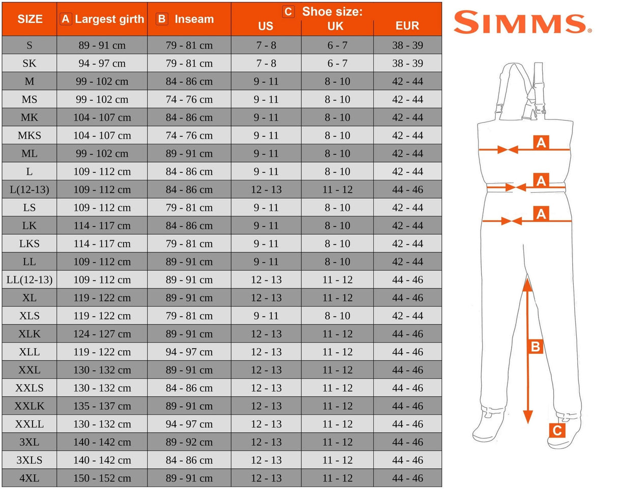 Waders Simms G3 Guide Stockingfoot - Go - Fish